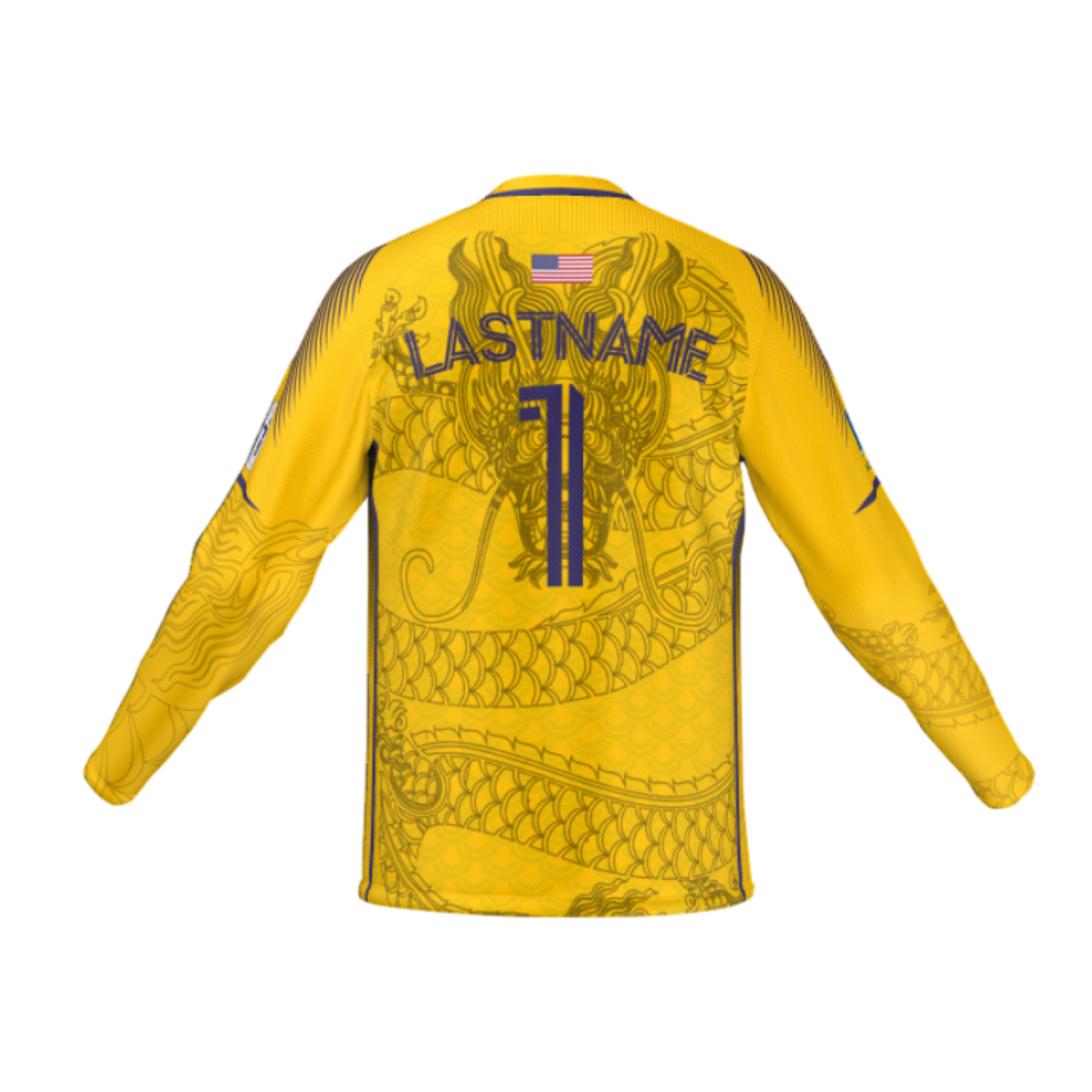 Teamatical Custom GK Jersey Jackson SC - Gold product image 2, provided for visual reference and product detail review