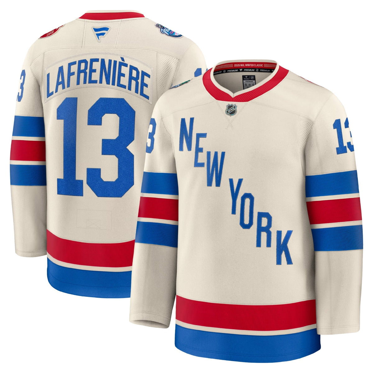 Alexis Lafrenière New York Rangers 2026 Fanatics Premium Winter Classic Jersey product image 3, provided for visual