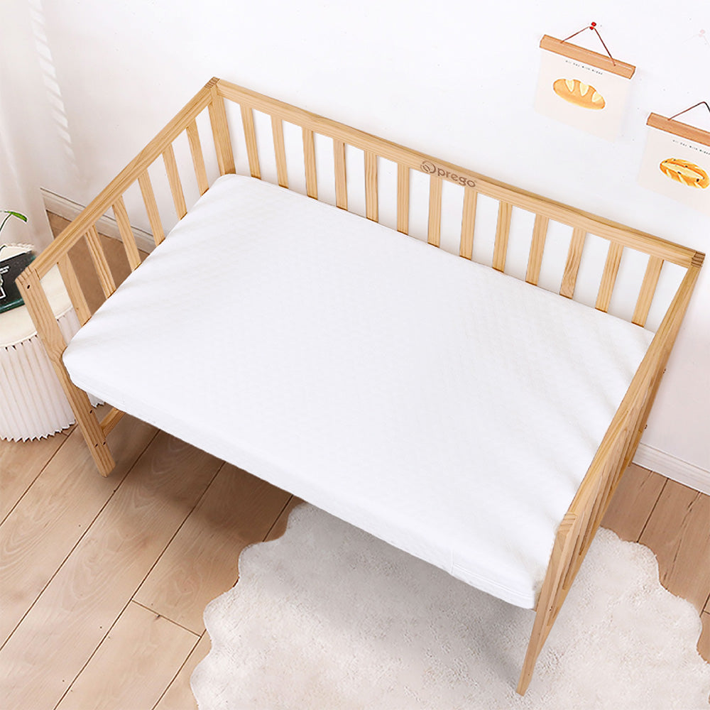 Prego Premium Washable Crib Mattress - White