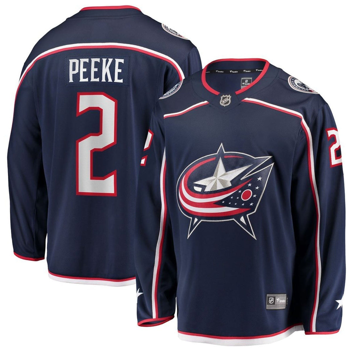 Andrew Peeke Columbus Blue Jackets 2 Jersey product image 2, provided for visual reference and product detail review
