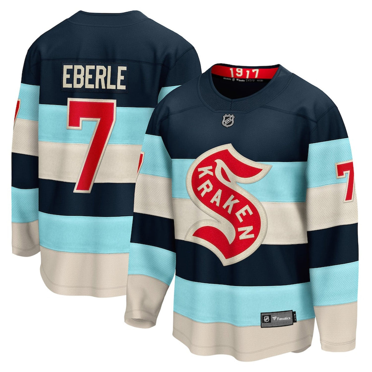 Jordan Eberle Seattle Kraken Winter Classic 7 Jersey product image 1, provided for visual reference and product detail review