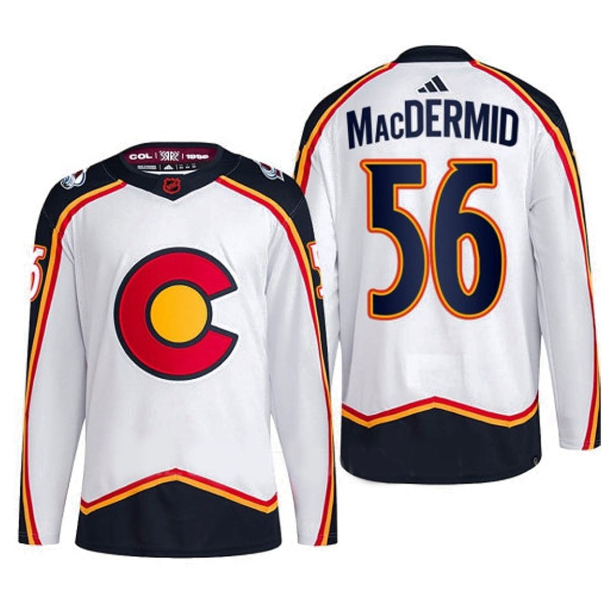 Kurtis MacDermid Colorado Avalanche 56 Jersey product image 3, provided for visual reference and product detail review