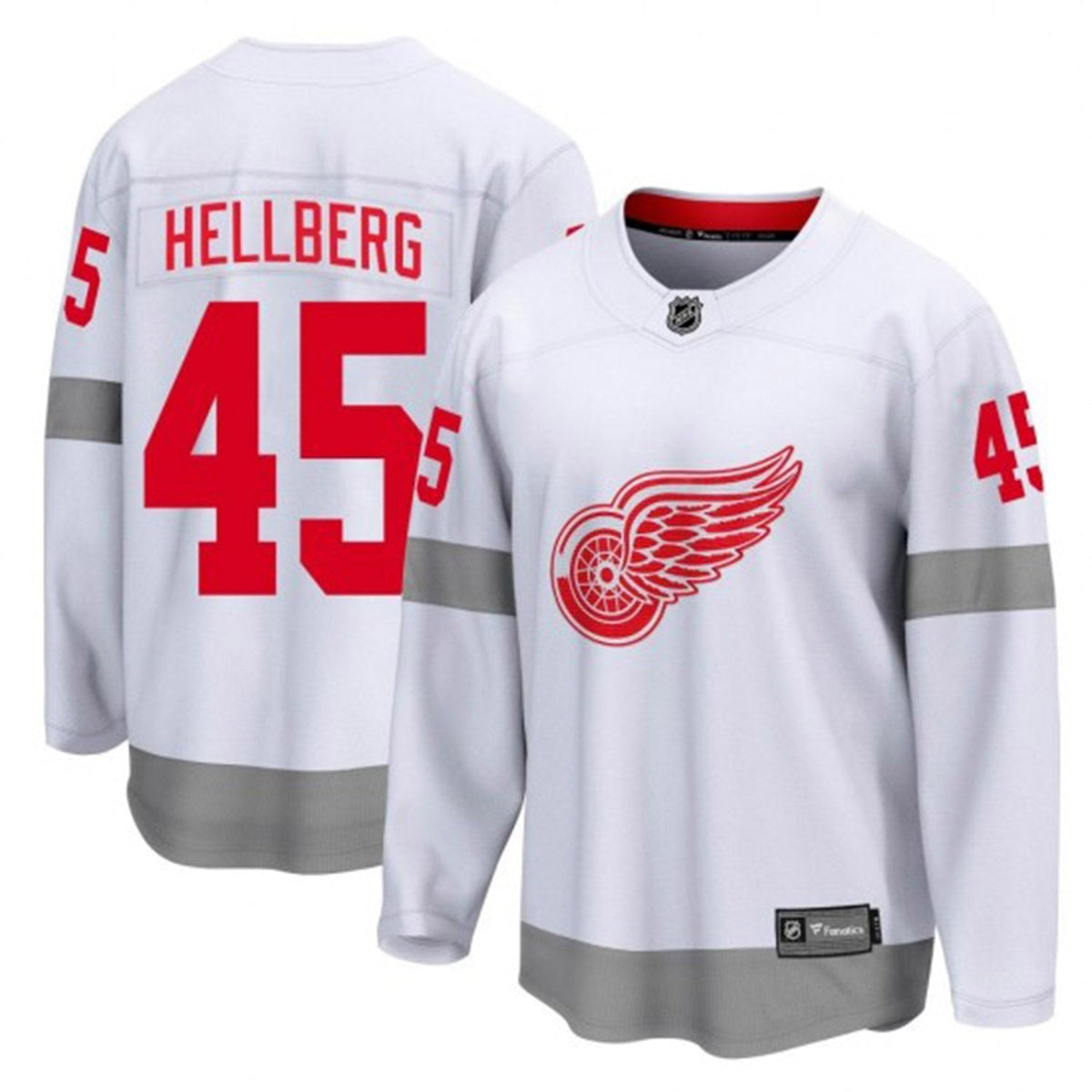 Magnus Hellberg Detroit Red Wings 45 Jersey product image 4, provided for visual reference and product detail review