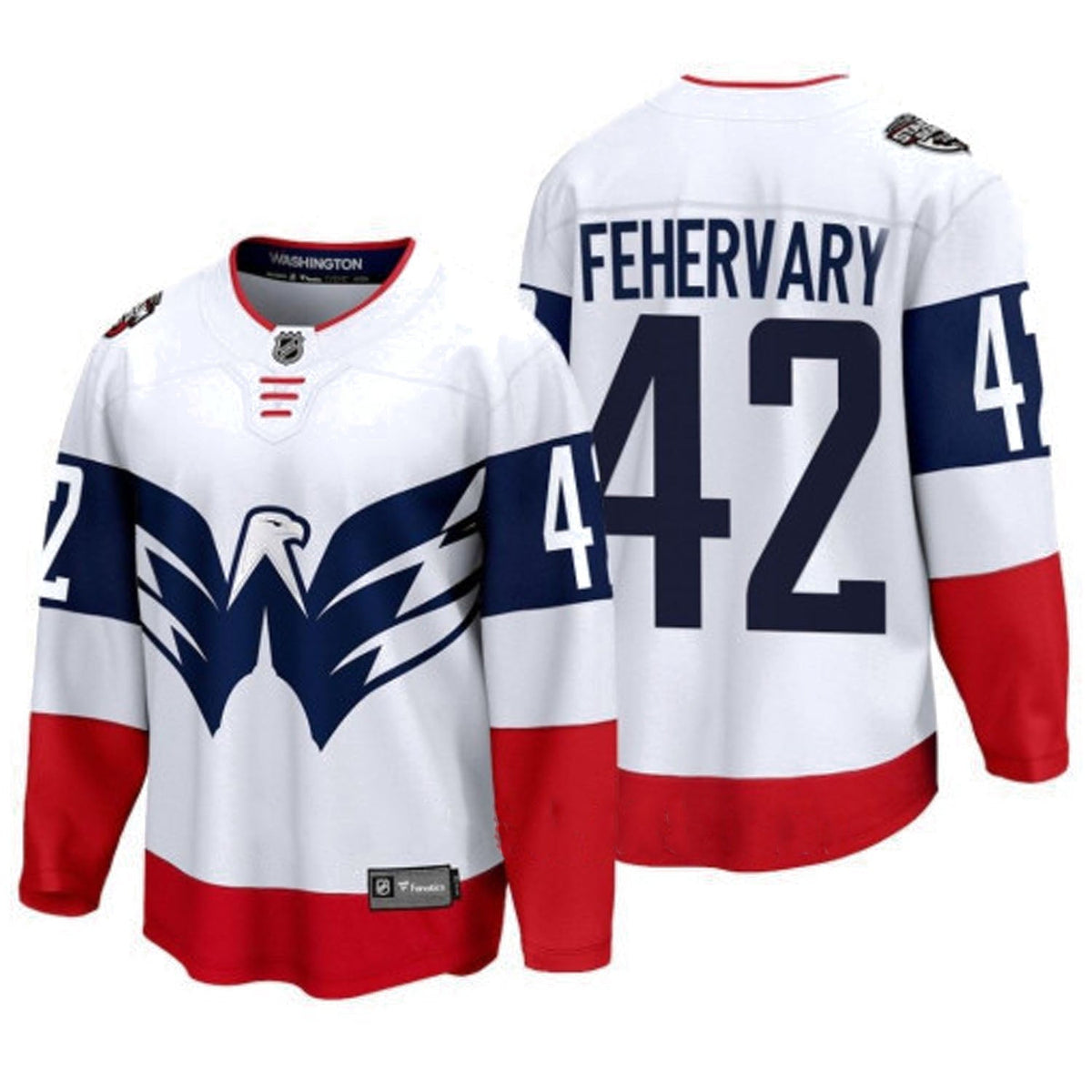 Martin Fehervary Washington Capitals 42 Jersey product image 3, provided for visual reference and product detail review