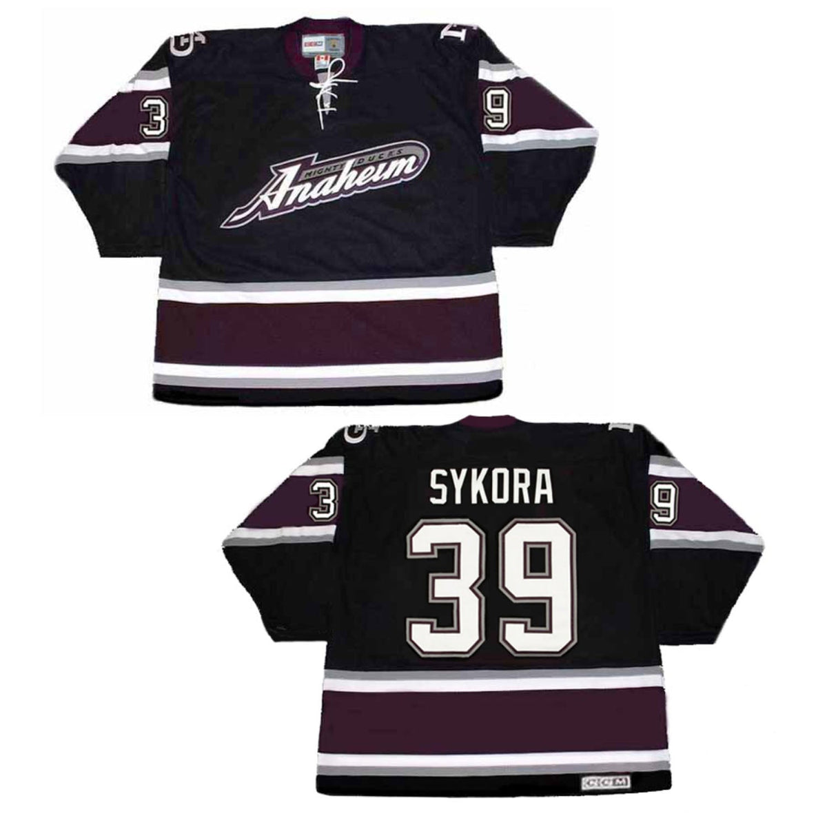 Petr Sýkora Anaheim Mighty Ducks 39 Jersey product image 2, provided for visual reference and product detail review