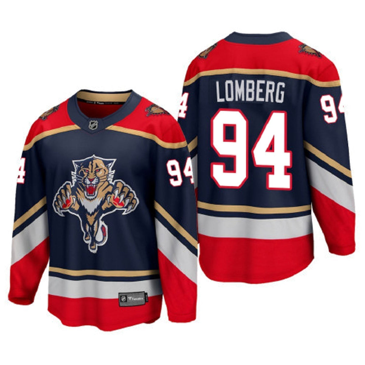 Ryan Lomberg Florida Panthers 94 Jersey product image 4, provided for visual reference and product detail review