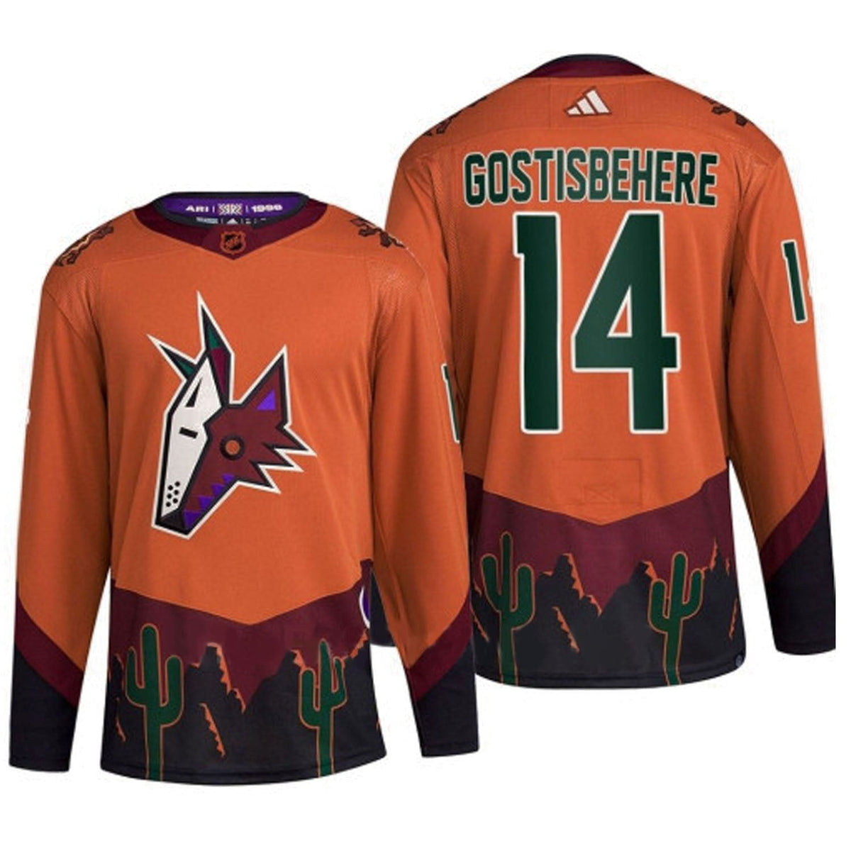 Shayne Gostisbehere Arizona Coyotes 14 Jersey product image 2, provided for visual reference and product detail review