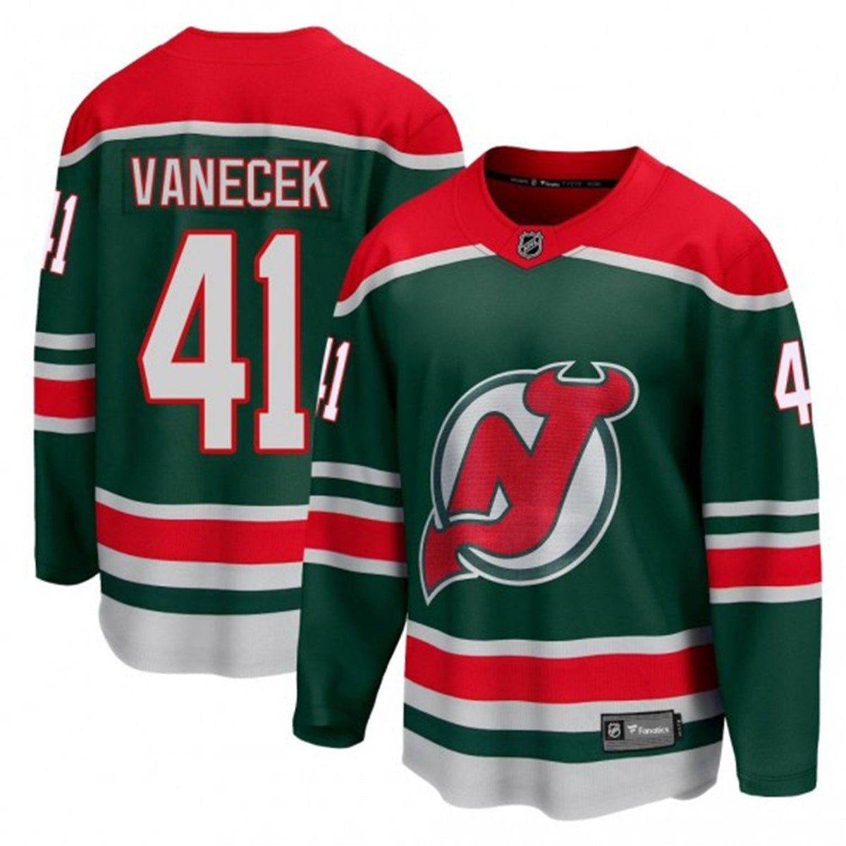 Vitek Vaneek New Jersey Devils 41 Jersey product image 6, provided for visual reference and product detail review