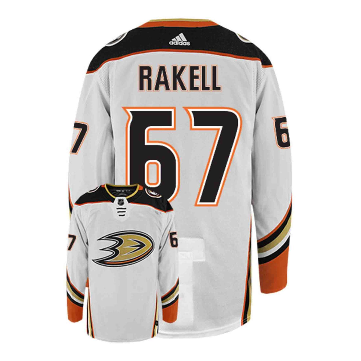 Rickard Rakell Anaheim Ducks 67 Jersey product image 3, provided for visual reference and product detail review