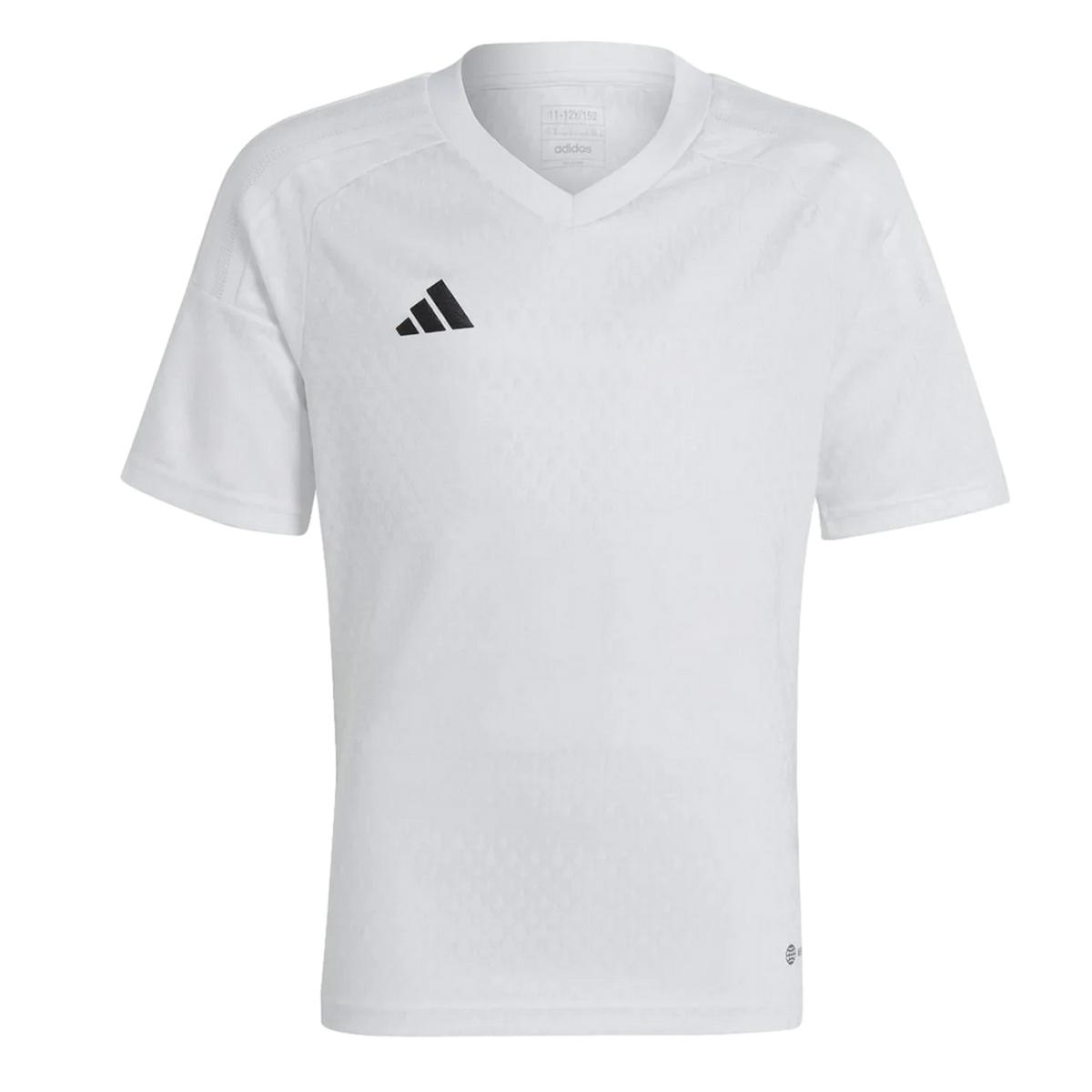 Adidas Tiro 23 Competition Youth Match Jersey - White product image 1, provided for visual reference and product detail
