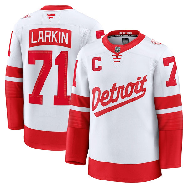 Dylan Larkin Detroit Red Wings 2025 NHL Stadium Series Premium Jersey - White product image 1, provided for visual reference