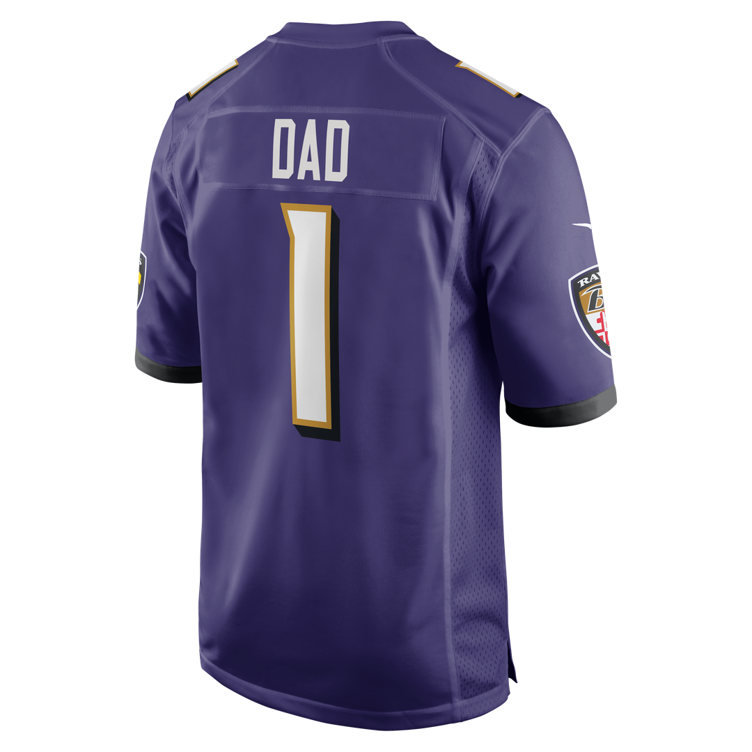Baltimore Ravens Number 1 Dad Nike Purple Game Jersey product image 3