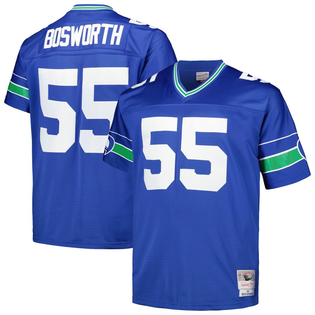 Seattle Seahawks Brian Bosworth Mitchell & Ness Royal Big & product image 1