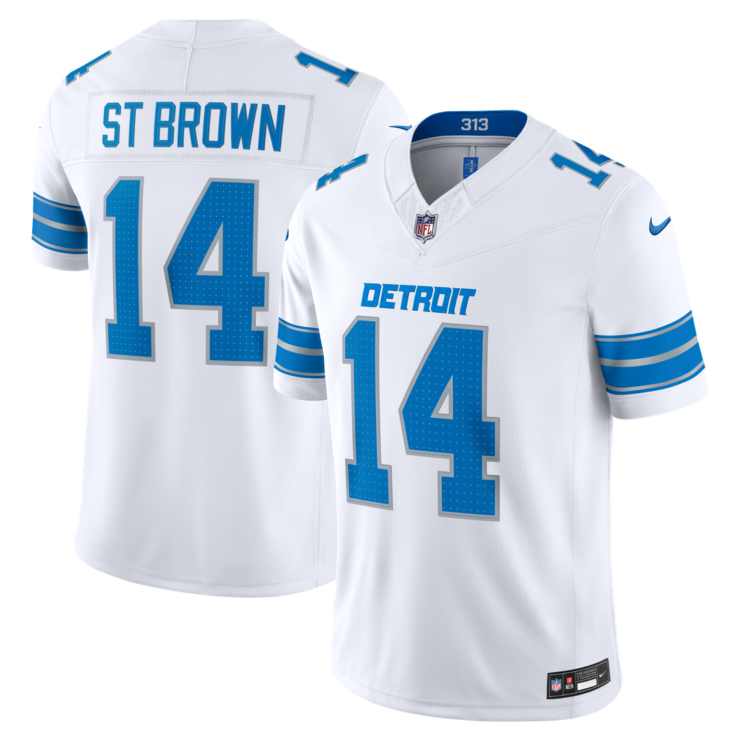 Men's Detroit Lions Amon-Ra St. Brown Nike White Vapor product image 1