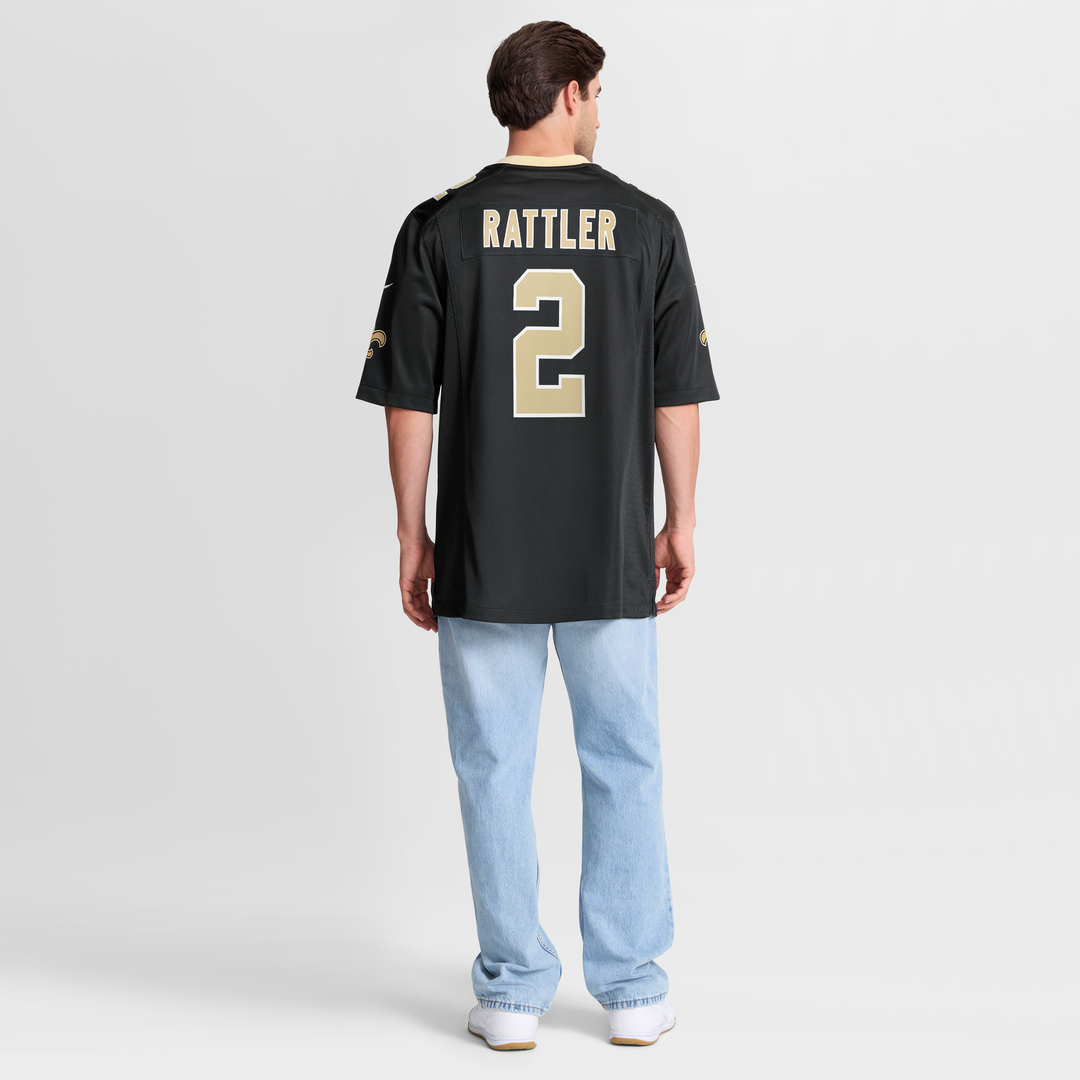 Men's New Orleans Saints Spencer Rattler Nike Black Team product image 8