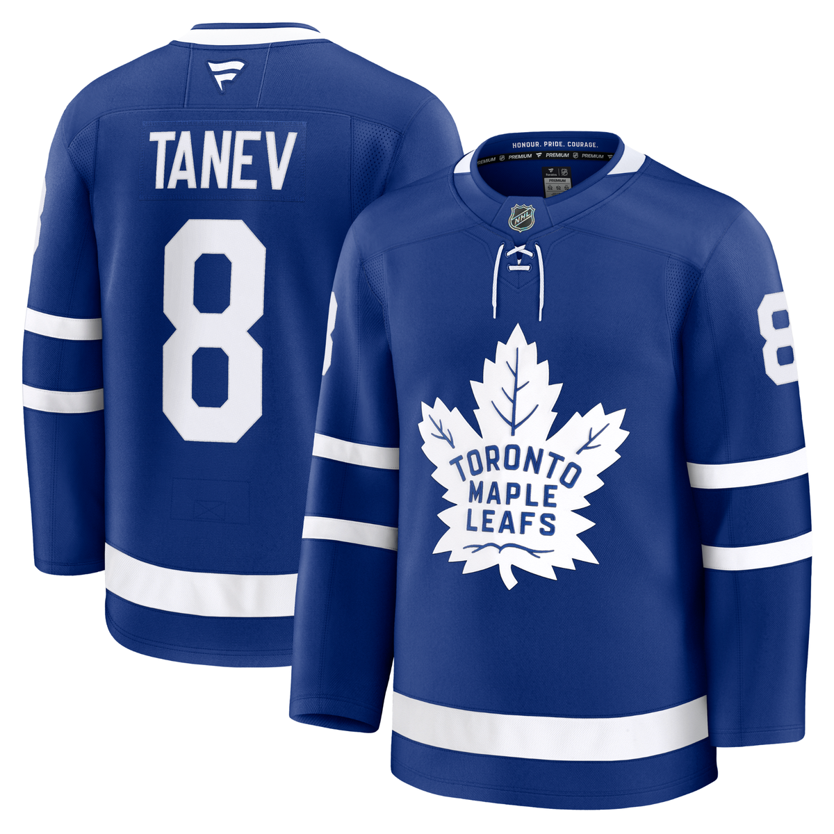 Chris Tanev Toronto Maple Leafs Fanatics Premium Home Jersey product image 3, provided for visual reference and product