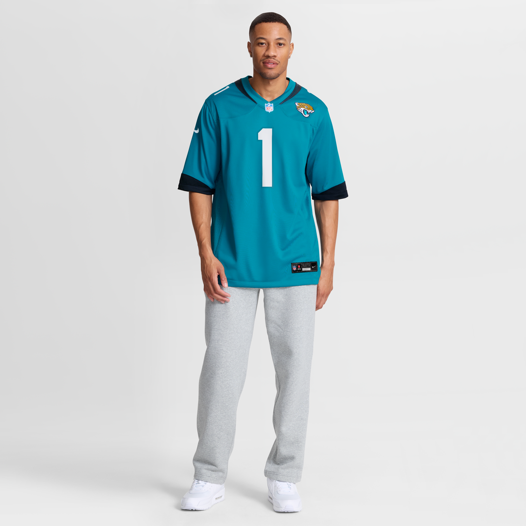 Jacksonville Jaguars Number 1 Groom Nike Teal Game Jersey product image 7