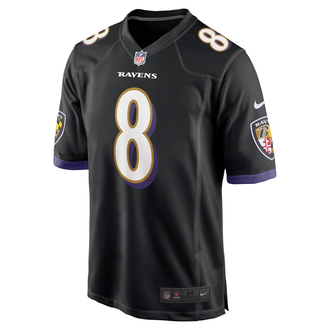 Men's Baltimore Ravens Lamar Jackson Nike White Game Jersey product image 14