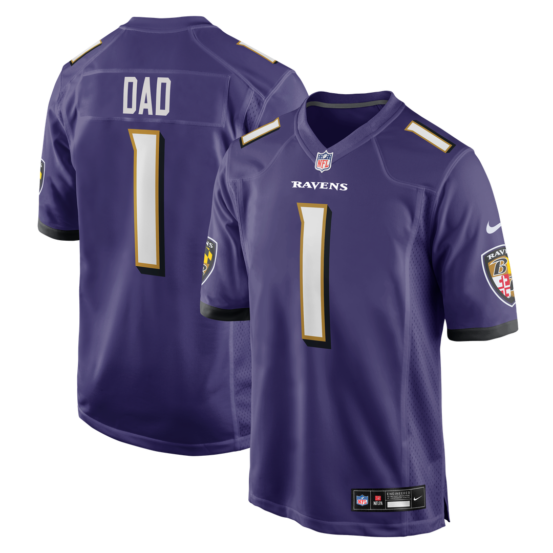 Baltimore Ravens Number 1 Dad Nike Purple Game Jersey product image 1