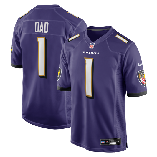 Baltimore Ravens Number 1 Dad Nike Purple Game Jersey product image 1