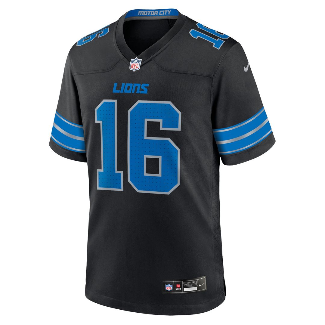 Men's Detroit Lions Jared Goff Nike Black 2nd Alternate product image 2