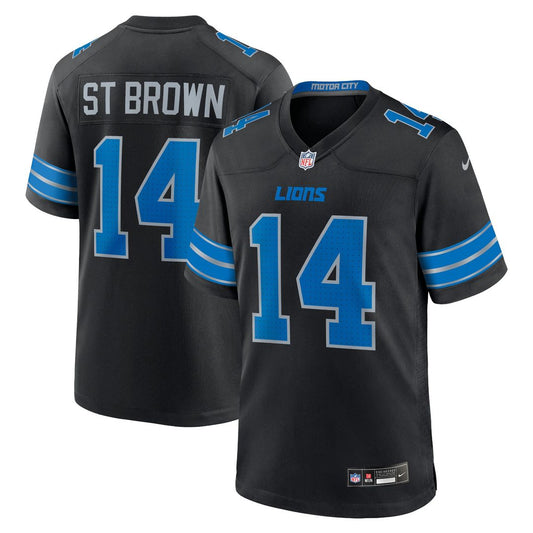 Men's Detroit Lions Amon-Ra St. Brown Nike Black 2nd product image 1
