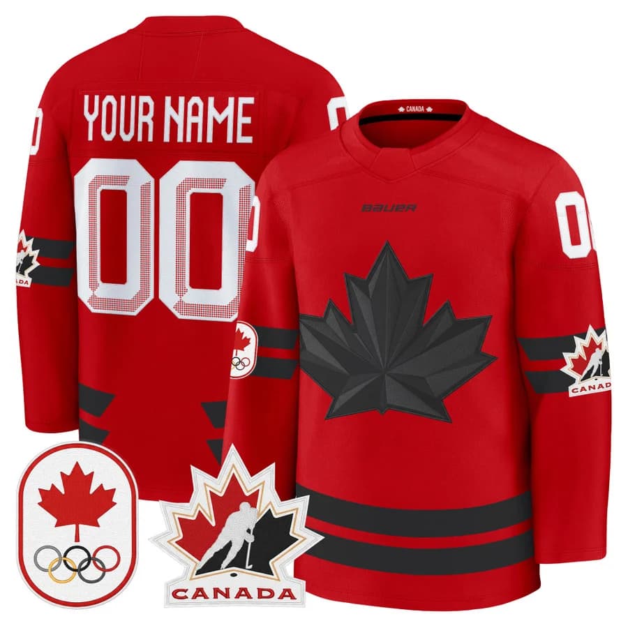 Custom Canada 2026 Olympic Jersey - Red product image 1, provided for visual reference and product detail review