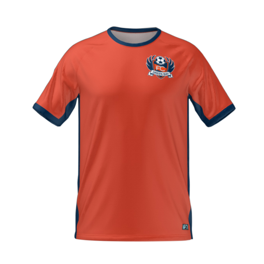 Teamatical Youth Custom Jersey FC Green Bay - Orange product image 1, provided for visual reference and product detail review