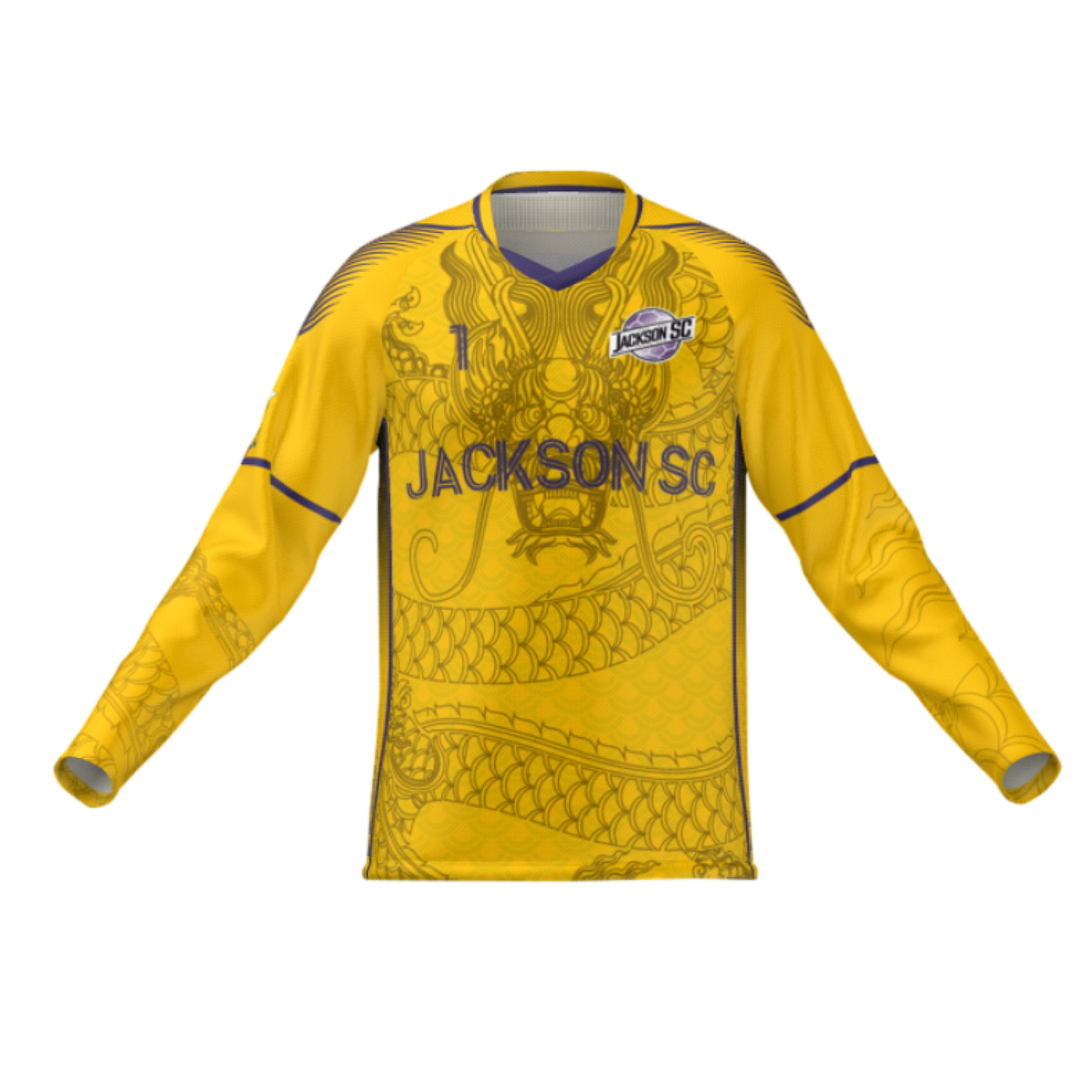 Teamatical Custom GK Jersey Jackson SC - Gold product image 1, provided for visual reference and product detail review