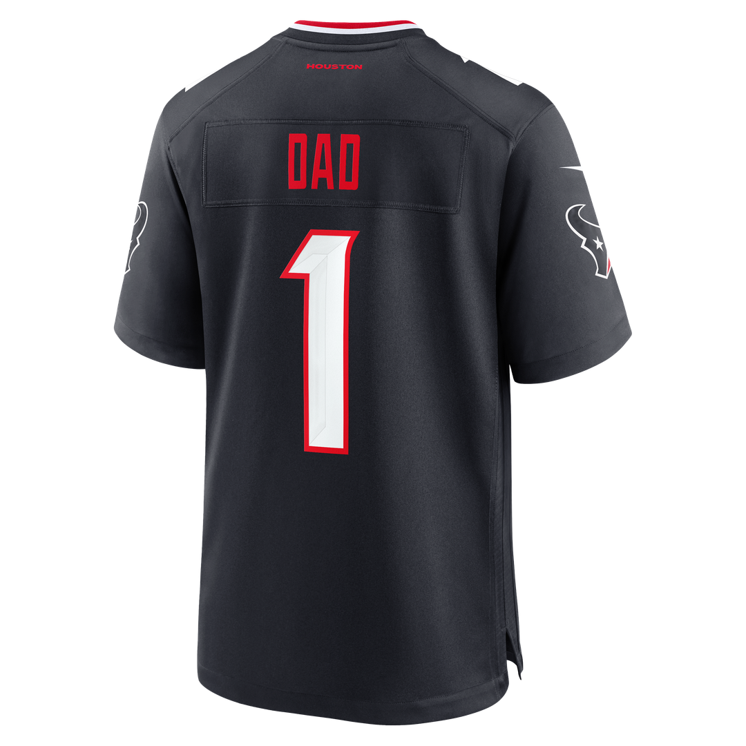 Men's Houston Texans Nike Navy #1 Dad Game Jersey product image 3