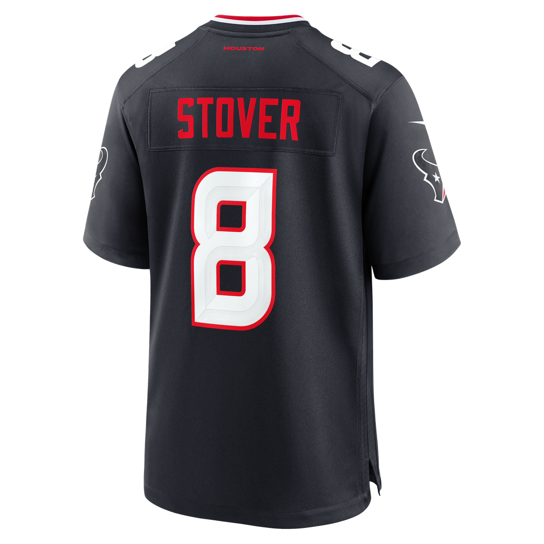 Men's Houston Texans Cade Stover Nike Navy Team Game Jersey product image 3