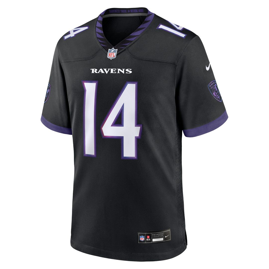 Men's Baltimore Ravens Kyle Hamilton Nike Black Alternate product image 2