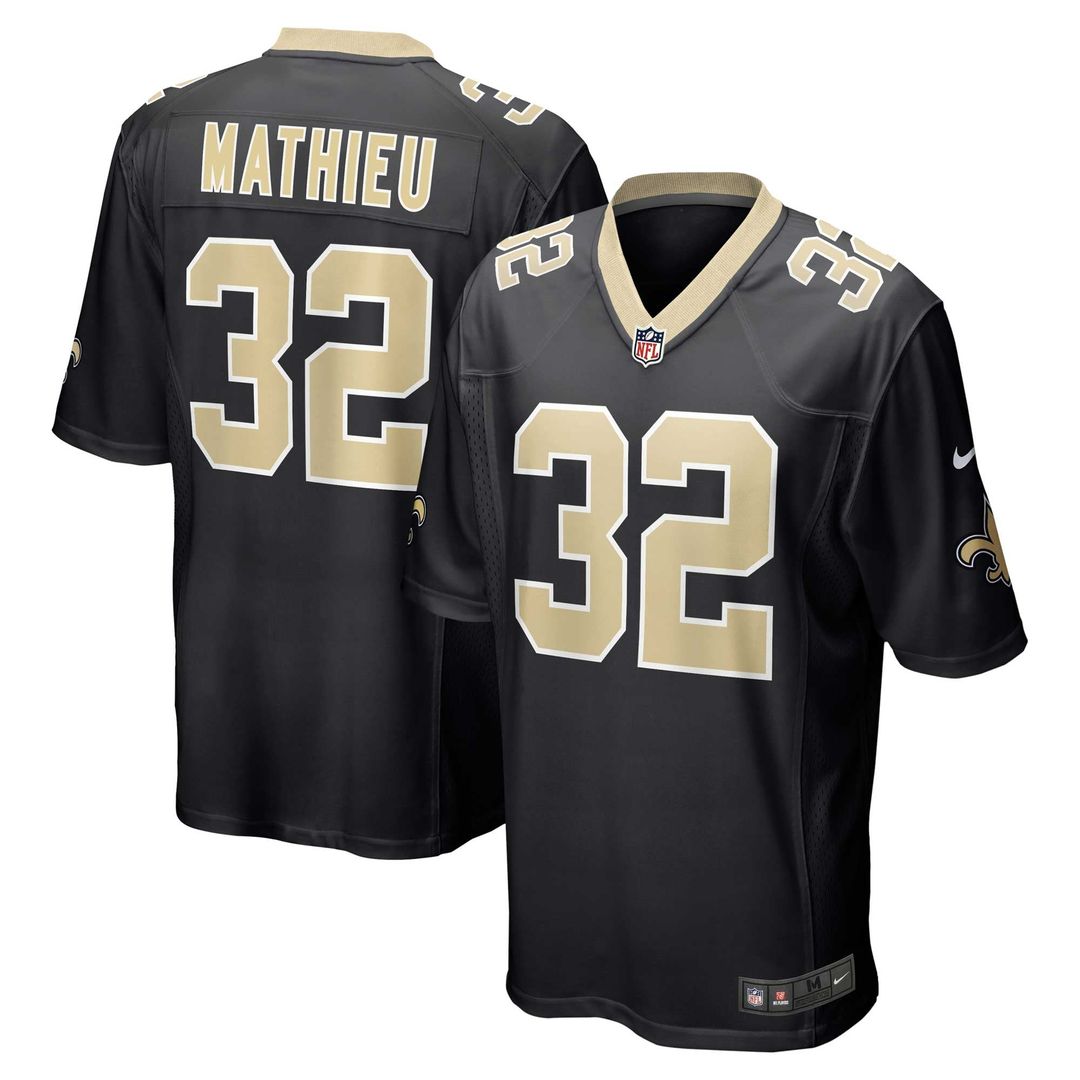 Men's New Orleans Saints Tyrann Mathieu Nike Black Game product image 1