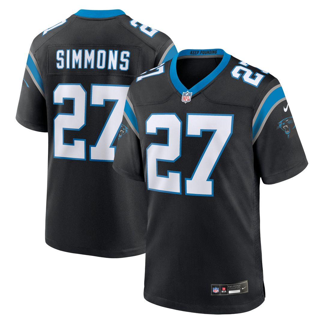 Men's Carolina Panthers Isaiah Simmons Nike Black Team Game product image 1