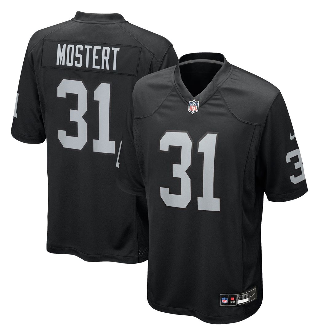 Men's Las Vegas Raiders Raheem Mostert Nike Black Team Game product image 1