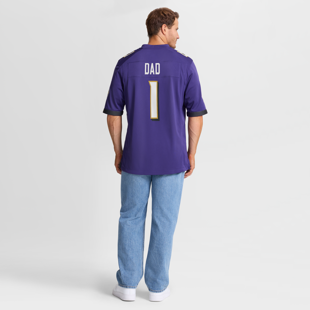 Baltimore Ravens Number 1 Dad Nike Purple Game Jersey product image 8
