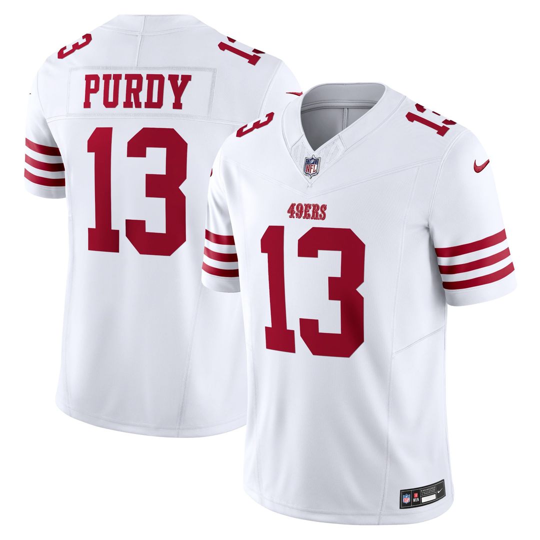 Men's San Francisco 49ers Brock Purdy Nike White Vapor product image 1