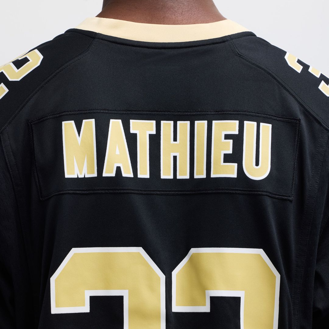 Men's New Orleans Saints Tyrann Mathieu Nike Black Game product image 8