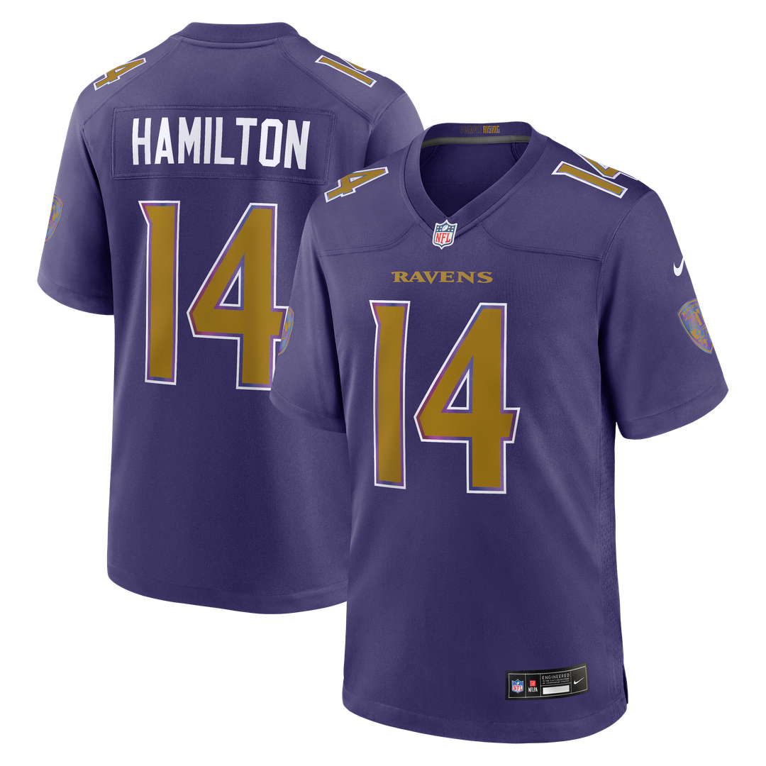 Men's Baltimore Ravens Kyle Hamilton Nike Black Alternate product image 7