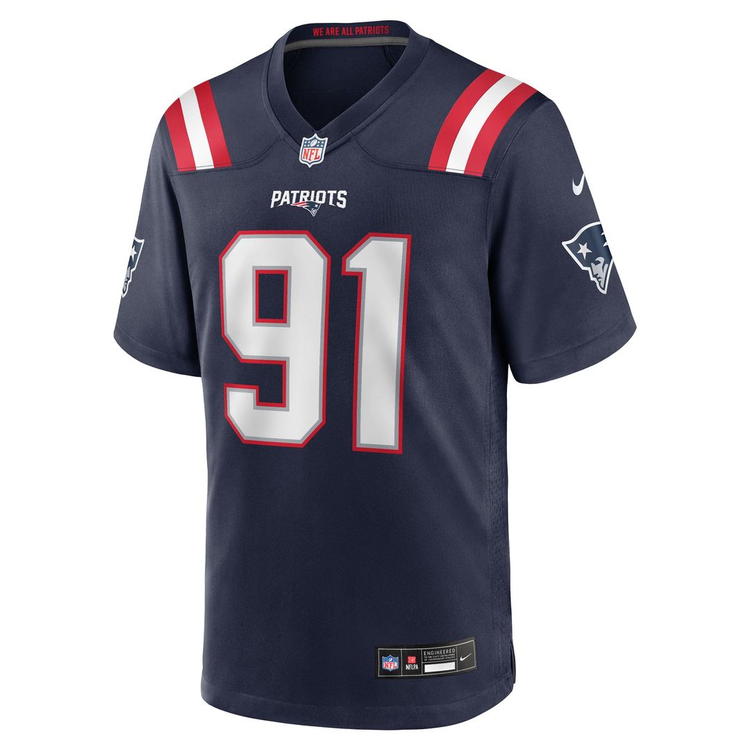 New England Patriots Elijah Ponder Nike Navy Game Jersey product image 2