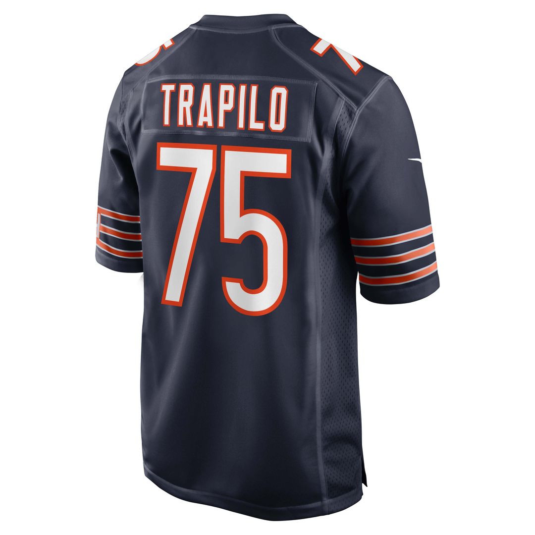 Men's Chicago Bears Ozzy Trapilo Nike Navy Team Game Jersey product image 3