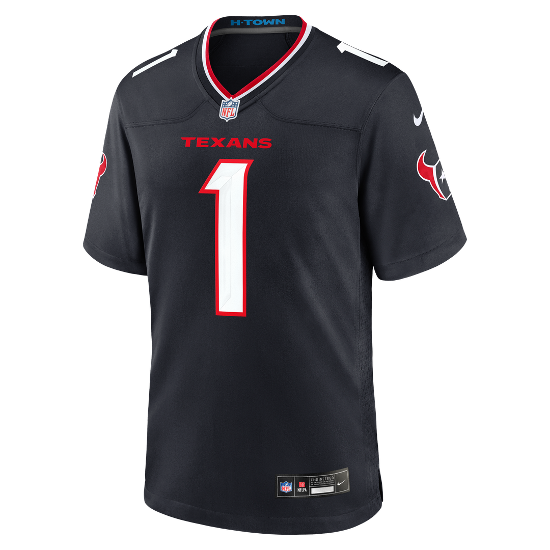 Men's Houston Texans Nike Navy #1 Dad Game Jersey product image 2