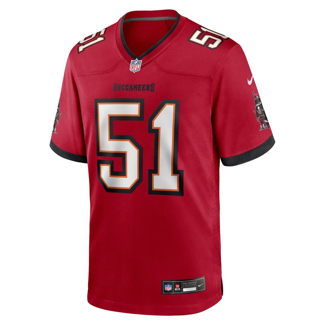 Men's Tampa Bay Buccaneers David Walker Nike Red Team Game product image 2