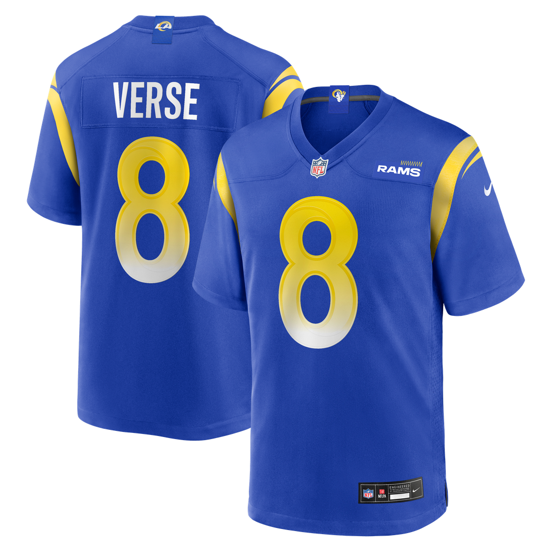 Men's Los Angeles Rams Jared Verse Nike Royal Player Game product image 11