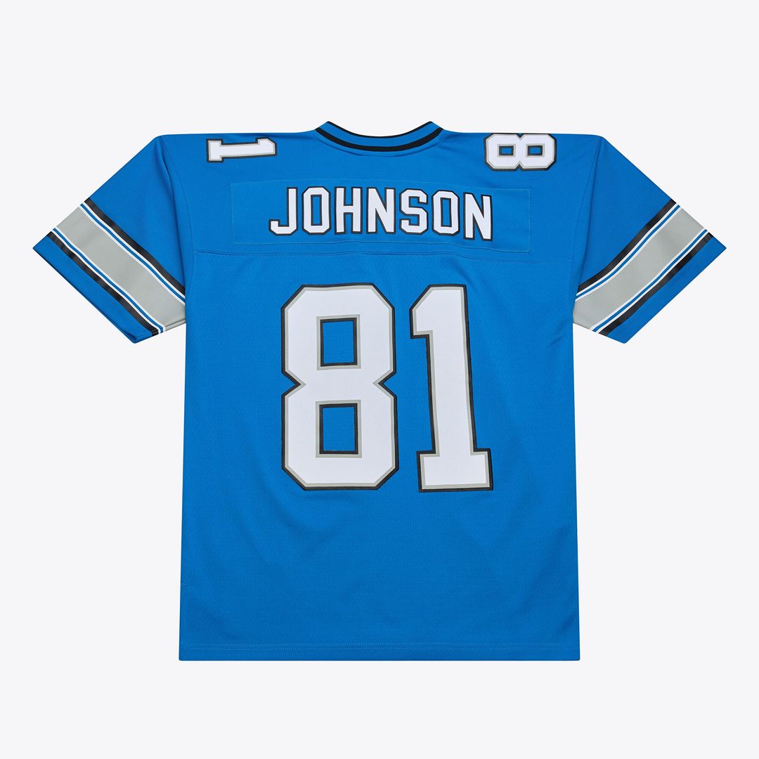 Men's Detroit Lions Calvin Johnson Mitchell & Ness Blue product image 2