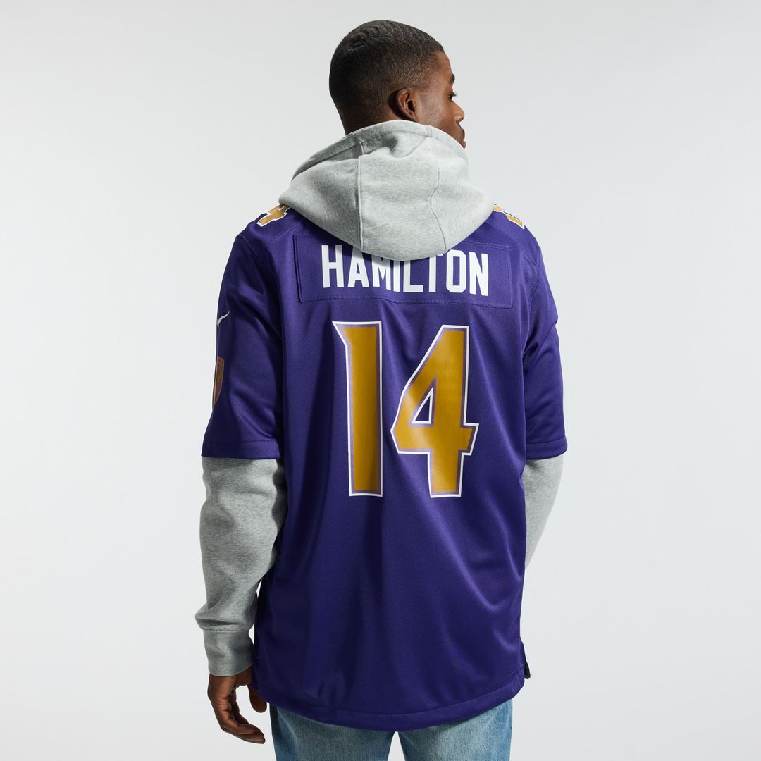 Men's Baltimore Ravens Kyle Hamilton Nike Black Alternate product image 9