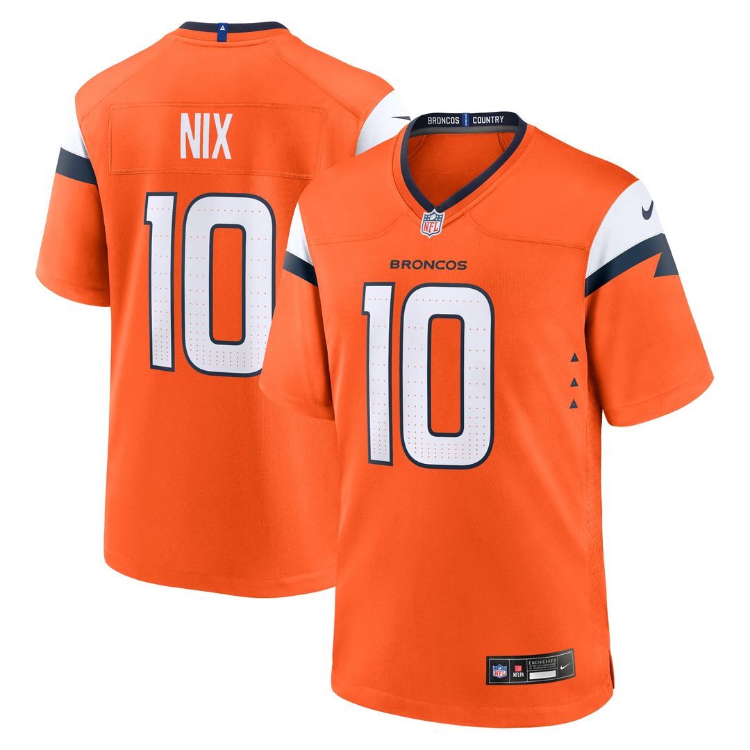 Men's Denver Broncos Bo Nix Nike Navy Alternate Game Jersey product image 13