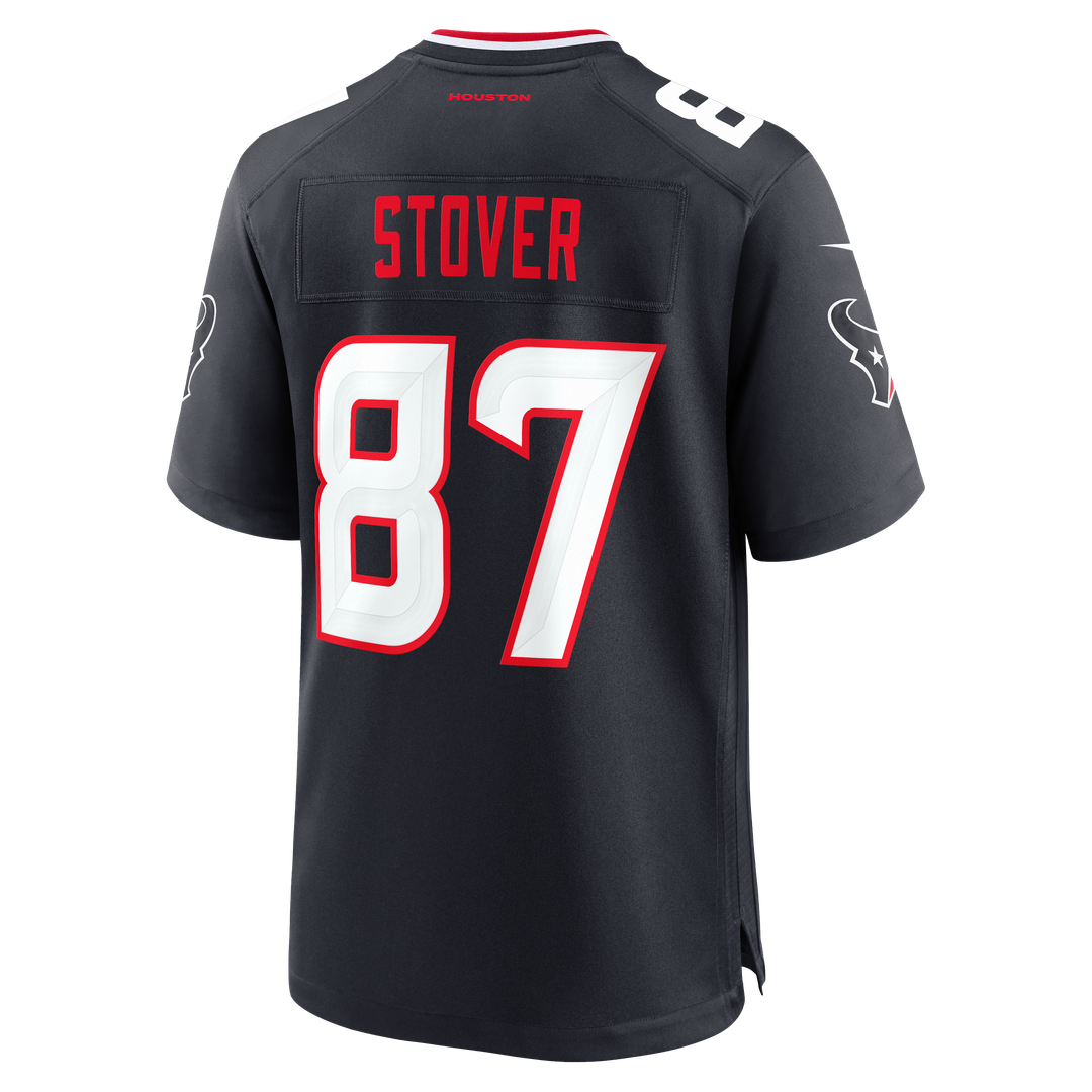 Men's Houston Texans Cade Stover Nike Navy Game Jersey product image 3