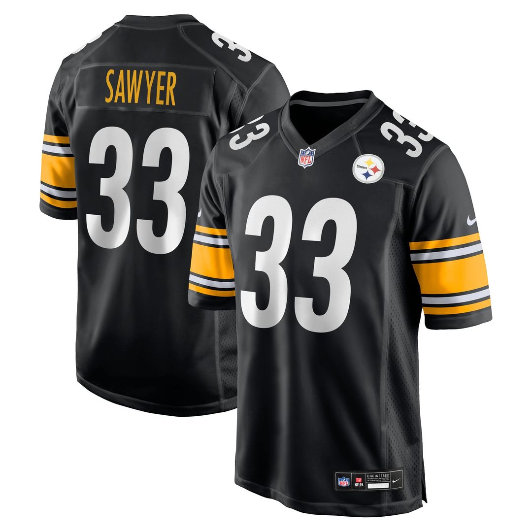 Men's Pittsburgh Steelers Jack Sawyer Nike Black Team Game product image 1