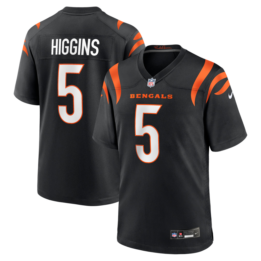 Cincinnati Bengals Tee Higgins Nike Black Game Jersey product image 1